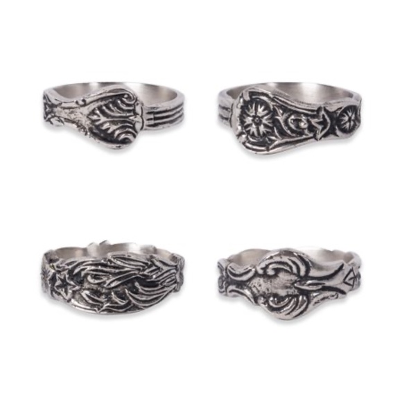 DII Other - Assorted Silver Spoon Napkin Rings – Set of 4 – Vintage-Inspired  NWT